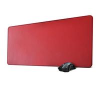 ZORESYN XL Large Mouse Pads (90x40cm) - PU Leather Large Gaming Mousepad Desk Mat - Nonslip Base and Waterproof Desktop Keyboard Extended Mouse Mat (Red, X-Large)