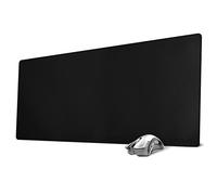 ZORESYN XL Large Mouse Pads (90x40cm) - PU Leather Large Gaming Mousepad Desk Mat - Nonslip Base and Waterproof Desktop Keyboard Extended Mouse Mat (Black, X-Large)