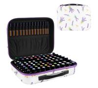 ZORETCO EVA Essential Oil Storage Carrying Case, 70 Bottles, Essential Oils Box for 5ml- 15ml Roller Bottles Travel Storage Organizer Bag with Labels & Bottle Opener for doTERRA & Young Living