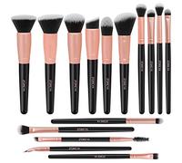 ZOREYA Makeup Brush Set - 15 Pcs Premium Synthetic Foundation Concealers Eye Shadows Make Up Brush,Eyeliner Brushes(RoseGold)