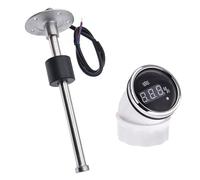 zorfar 0-190 Ohm Water Level Gauge Meter 125mm 150mm 200mm 250mm 600mm Fuel Level Sensor 52MM Water Gauge For Marine Boat Car Truck(100mm Gauge Sensor)