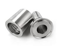 zorfar 1/2" 3/4" 1" 1.5" 2" 2.5" 3" 4" Hose Barb Snap Joint X Tri Clamp SUS 304 Stainless Steel Home Brew Beer(38mm-K50.5mm-53mm-01)