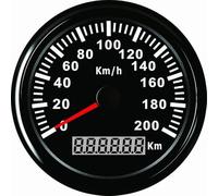 zorfar 120km/h Di 200km/h GPS Tachimetro Del Calibro Di 85 MILLIMETRI Auto Misuratore Di Velocità Con Il GPS Antenna Rosso Retroilluminazione Fit Per Il Camion Barca Marine(200kmh BN)