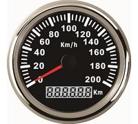 zorfar 120km/h Di 200km/h GPS Tachimetro Del Calibro Di 85 MILLIMETRI Auto Misuratore Di Velocità Con Il GPS Antenna Rosso Retroilluminazione Fit Per Il Camion Barca Marine(200kmh BS)