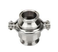 zorfar 304 Stainless Steel Sanitary Tri Clamp Check Valve, 3/4" 1" 1.5" 2" One Way Non-Return Flow Valve for Brewing Food Pipeline 1PCS(45mm x Ferrule 64)