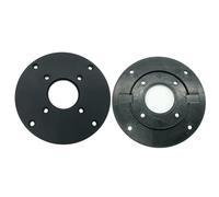 zorfar 4Inch Tweeter Speaker Cover Panel Decorative Circle Speaker Fixed Plate 104mm Diameter 52mm Hole Indent & Whole Flat Panel 2PCS(Flat)