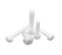 zorfar 50PCS White Nylon Plastic Phillips Pan Head Cross Round Screw Bolt Length 5mm-25mm M2 M2.5 M3 M4(6mm,M3 50pcs)
