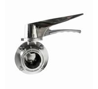 zorfar 57/63/76/89/102/108mm Pipe OD X 2.5" 3" 3.5" 4" Tri Clamp Sanitary Butterfly Squeeze Trigger Flow Control Valve SUS 304 Stainles(102mmPipeOD K119mm)