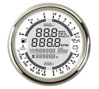 zorfar 6 In 1Multi-function Gauge Meter 12V 85mm 0-10Bar GPS Speedometer Tachometer Digital LCD Speed Fuel Level Water Temp Meter(WS)