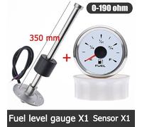 zorfar Waterproof 52mm Water Level Gauge + Fuel Sender Unit Sensor 0~190ohm Liquid Water Tank Level Indicator Meter 7 Color Backlight(WS 350MM)