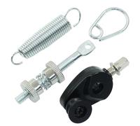 Zorfeter 1 Set Complete Spring Cam Assembly Bass Drum Foot Pedal Tension with Spring Cam Pulley Hook Tensioner, Replacement Parts for Percussion Instruments(Black)