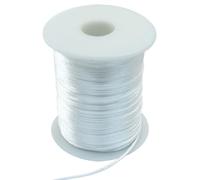 Zorfeter 2 mm x 330 Feet Satin Nylon Cord, Silky Smooth String Rattail for Jewelry Making Bracelet Necklaces, Beading Thread for Macrame Kumihimo Chinese Knot Craft(White)