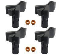 Zorfeter 2 Pack Universal Mic Clip with 5/8" Male to 3/8" Female Screw Adapter, Adjustable Microphone Holder Secure Clamp, Anti-Slip Mic Stand Adapter for Wireless and Wired Mics