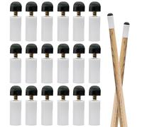 Zorfeter 20 Sets Billiard Cues Tips Replacement Kit, White Pool Cue Stick Ferrules Screw On Pool Cue Tips, 12mm Pool Stick Tips for Billiard Players/Pool Enthusiasts