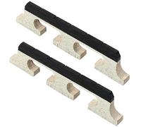 Zorfeter 2Pcs 5-String Banjo Bridge, Ebony Maple Banjolele Bridges, Universal Fit Banjo Parts Replacement