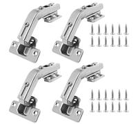 Zorfeter 4 Pack 2 Pairs Kitchen Cabinet Hinges 135 Degree, Lazy Susan Corner Cabinet Door Hinges for Folded Door, Compatible with Full Overlay Face Frame Cabinets