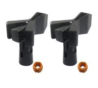 Zorfeter 5 Pack Universal Mic Clip with 5/8" Male to 3/8" Female Screw Adapter, Adjustable Microphone Holder Secure Clamp, Anti-Slip Mic Stand Adapter for Wireless and Wired Mics