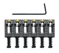 Zorfeter 6 Pcs Black 10.5mm Guitar Tremolo Bridge Saddles with Wrench Set for Fender Stratocaster Strat Telecaster Tele Electric Guitar Replacement
