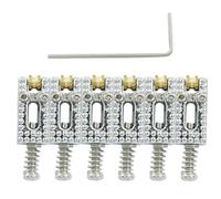 Zorfeter 6 Pcs Chrome 10.5mm Guitar Tremolo Bridge Saddles with Wrench Set for Fender Stratocaster Strat Telecaster Tele Electric Guitar Replacement