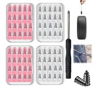 ZORIC Tire Plug Kit for Car, SUV & Truck - Durable Tire Repair Screw Kit with Screwdriver, Permanent On The Road Emergency Flat Tire Puncture Repair, Easy DIY Use, No Need to Take Off Tire (80 PCS)