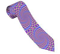 ZORIN Abstract Psychedelic Flower Ties For Men Slim Silk Men'S Neckties 8 Cm/3.2 Inch For Wedding Party Business Graduation