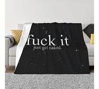 ZORIN Flannel Fleece Throw Blanket 60"X50" 3d Printed Fuck It Funny Quotes Comfort Blankets For Sofa Travel,Campingrooms