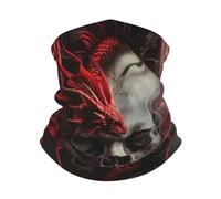 ZORIN Fleece Neck Warmer Scarf Skull Dragon Wing Fantasy Windproof Winter Ski Face Mask Neck Gaiter Balaclava For Men Women Running Skiing Sports