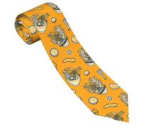 ZORIN Japan Ramen Noodle Ties For Men Slim Silk Men'S Neckties 8 Cm/3.2 Inch For Wedding Party Business Graduation