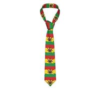 ZORIN Men'S Neckties 8cm Classic Elegant Tie Rasta Flag Weed Leaf Suit Accessories For Party Wedding Formal Business Graduation