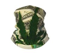 ZORIN Neck Warmer Scarf For Men Women Leaf Hundred Dollar Bills Adjustable Winter Ski Face Mask Neck Tube Bandanas For Running Skiing Sports