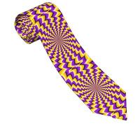 ZORIN Psychedelic Abstract Waves Ties For Men Slim Silk Men'S Neckties 8 Cm/3.2 Inch For Wedding Party Business Graduation