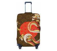 ZORIN Travel Luggage Cover Trolley Case Chinese Dragons Red Cloud Protective Washable Suitcase Covers Fits 23"-32" Inch Luggages