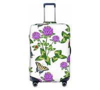 ZORIN Travel Luggage Cover Trolley Case Clover Floral and Butterflies Protective Washable Suitcase Covers Fits 23"-32" Inch Luggages