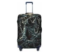 ZORIN Travel Luggage Cover Trolley Case Evil Grim Reaper Skull Cross Protective Washable Suitcase Covers Fits 23"-32" Inch Luggages