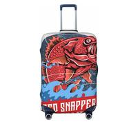 ZORIN Travel Luggage Cover Trolley Case Fish Red Snapper Bass Angler Artwork Protective Washable Suitcase Covers Fits 23"-32" Inch Luggages