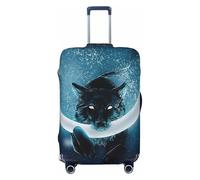 ZORIN Travel Luggage Cover Trolley Case Galaxy Wolf with Moon Protective Washable Suitcase Covers Fits 23"-32" Inch Luggages