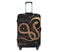 ZORIN Travel Luggage Cover Trolley Case Sacred Serpent Gold Snake Glitters Protective Washable Suitcase Covers Fits 23"-32" Inch Luggages