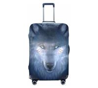 ZORIN Travel Luggage Cover Trolley Case Wolf Head Full Moon Cross Protective Washable Suitcase Covers Fits 23"-32" Inch Luggages