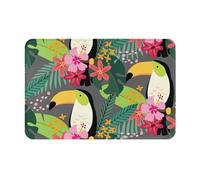 ZORIN Welcome Doormat Tropical Jungle Toucan Bird Non-Slip Doormats Indoor/Outdoor/Front Door Mats Floor Mat Entrance Rug 16x24 Inch For Bathroom Bedroom Kitchen