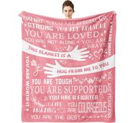 ZORKET Healing Hug Blanket 60"x50", Encouragement Inspirational Thinking of You Gifts for Women, Chemotherapy Must Haves, Get Well Gifts for Women After Surgery, Pink