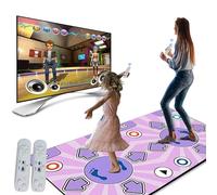 Zorkkra Double Dance Mat for TV & Computer, Multi-Function Electronic Musical Dance Pad with 100 Songs & 65 Games - Anti-Slip PVC Fitness Yoga Dance Mat for Kids Adults (B)
