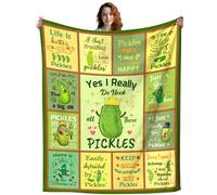 Pickle Blanket Super Warm Soft Pickles Throw Blankets for Pickle Lovers Funny Anime Pickle Gifts for Women Men Adults Girls Best Pickles Bed Sofa Couch Living Room Decor 50"X40"