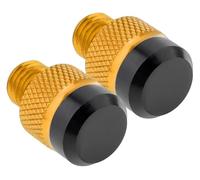 Zorlun 1pair M10 X 1.25 Clockwise CNC Mirror Hole Plug 10mm Rearview Screws Compatible with Motorcycle Scooters Electric Bicycles Tricycles(Gold)