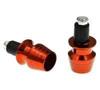 Zorlun 2pcs 7/8inch 22mm CNC Motorcycle Universal Handlebar Grips End Handle Bar Cap Ends Plug(Orange)