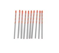 Zorlun 3-12mm Threaded Triangle Tungsten Steel Wall Tile Concrete Drilling Bit Household Marble Overlord Diamond Hand Electric Drill(10pcs 3mm)