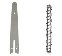 Zorlun 4/6/8 Inch Chains and Guide Bar Mini Steel Electric Saw Blade Power Tool Accessory Replacement Wood Cutting(6inch Set1)