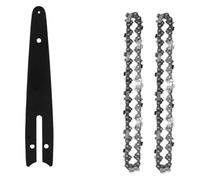 Zorlun 4/6/8 Inch Chains and Guide Bar Mini Steel Electric Saw Blade Power Tool Accessory Replacement Wood Cutting(6inch Set2)