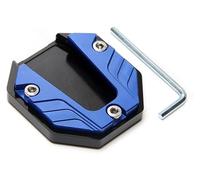 Zorlun 5 Colors Motorcycle Bike Kickstand Extender Foot Side Stand Extension Pad Support Plate Motorbike Accessories Universal(Blue)