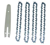 Zorlun 6 Inch Saw Bar 1/4" P Electric 36 Knots 18 Knives Chain Guide Replacement Mini Steel Chainsaw Chains Garden Tool(Set4)
