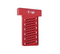 Zorlun 60-500MM Precision Marking T-Ruler Aluminum Alloy Woodworking Scribe Gauge Deluxe Crossed-Out Hole Scribing Ruler(T60)
